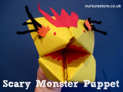 photo of: Scary Monster Puppet from nurturestore (via Monster RoundUP by RainbowsWithinReach) 