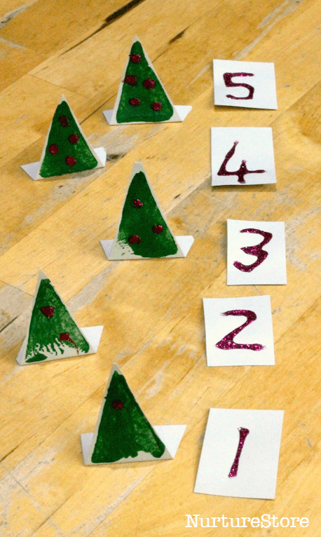 Christmas tree math games for preschool - NurtureStore