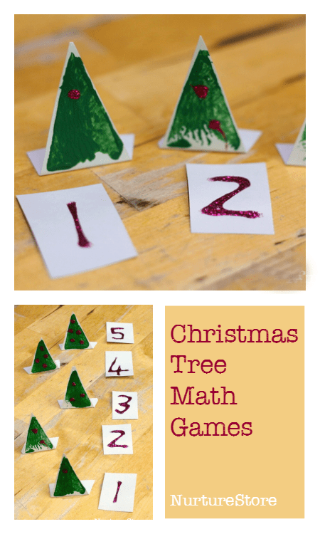 Christmas tree math games for preschool - NurtureStore