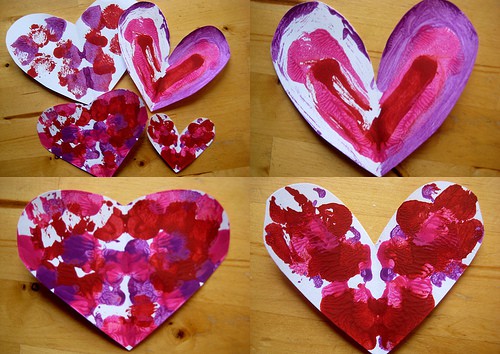 Valentine craft symmetry hearts