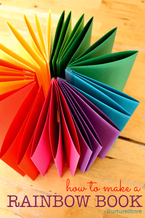 How to make a rainbow zigzag book - NurtureStore