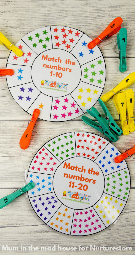 Free printable number wheel for number bonds activities - NurtureStore