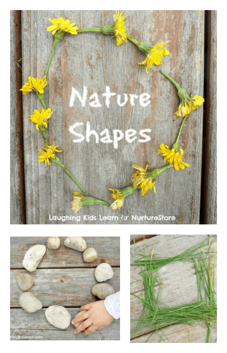 Nature shapes outdoor math activities - NurtureStore