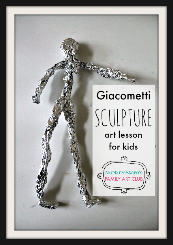 Giacometti sculpture art project for kids - NurtureStore