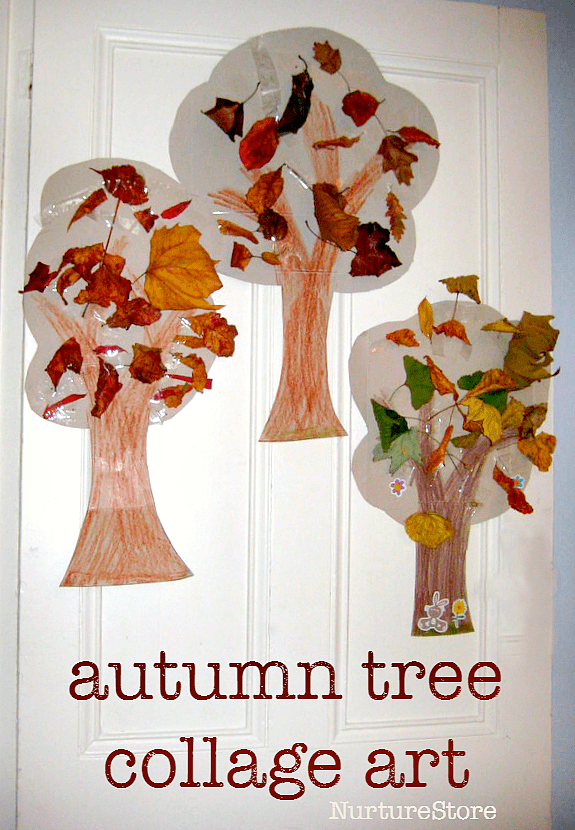 autumn tree collage crafts for toddlers preschool