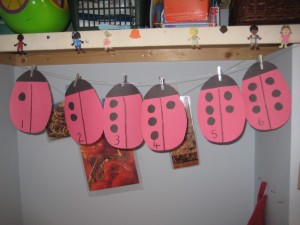 ladybird number line