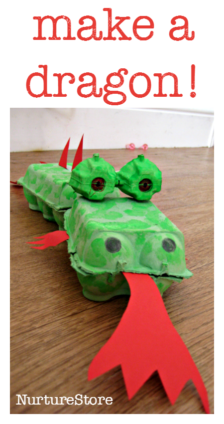 how to make an egg box dragon craft 