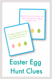 Free printable Easter Egg Hunt clues for children - NurtureStore