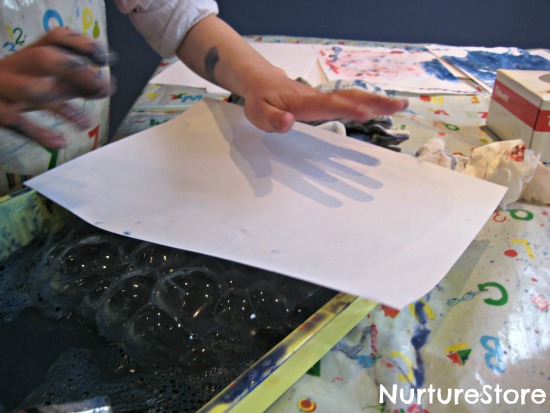 bubble painting for kids