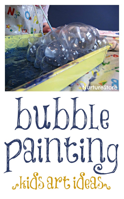 bubble painting kids craft 1