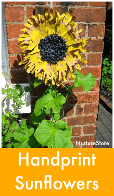 easy handprint sunflower craft for kids