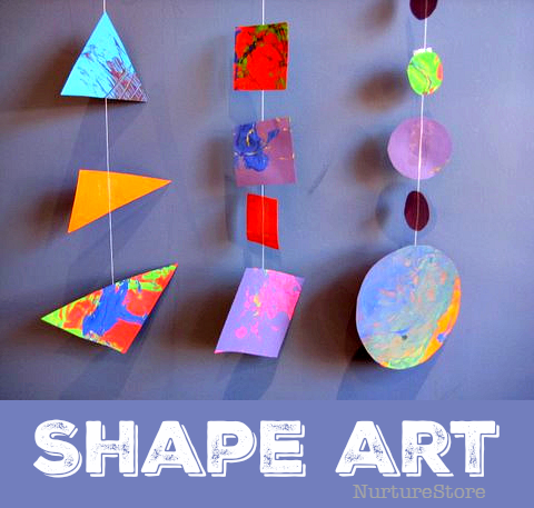 Easy shape art activity for preschool and toddlers