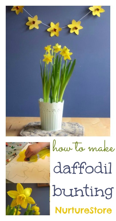 Spring crafts :: beautiful daffodil bunting - NurtureStore