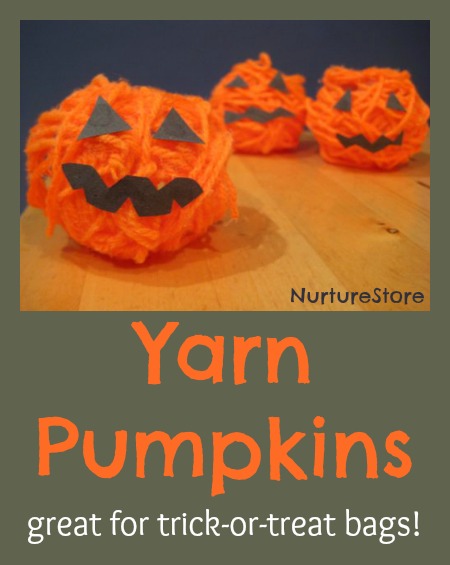 DIY Yarn pumpkins
