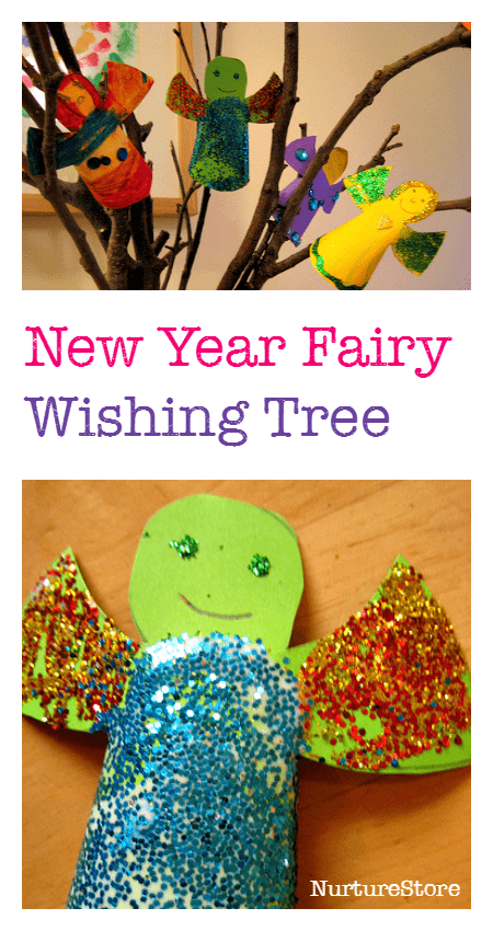 A lovely New Year craft fir kids - make a fairy wish tree