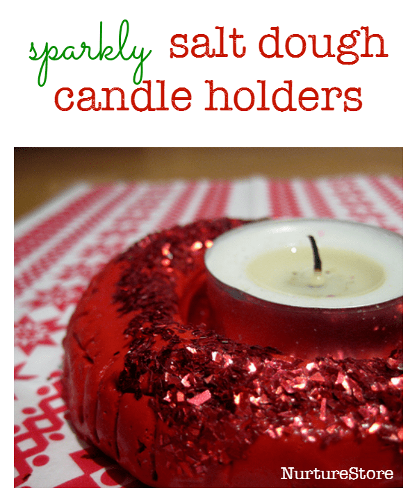 salt dough candle holders