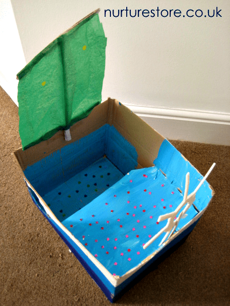 How to make a cardboard box boat craft