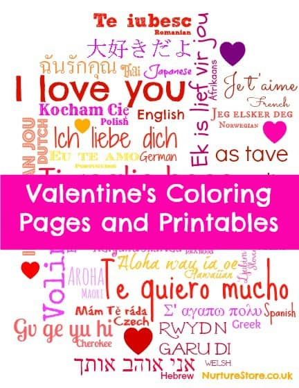 colouring pages Valentines 1