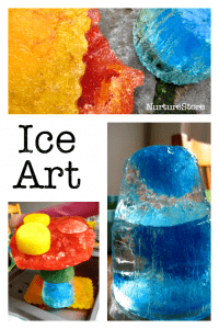 Ice art :: winter craft for kids - NurtureStore