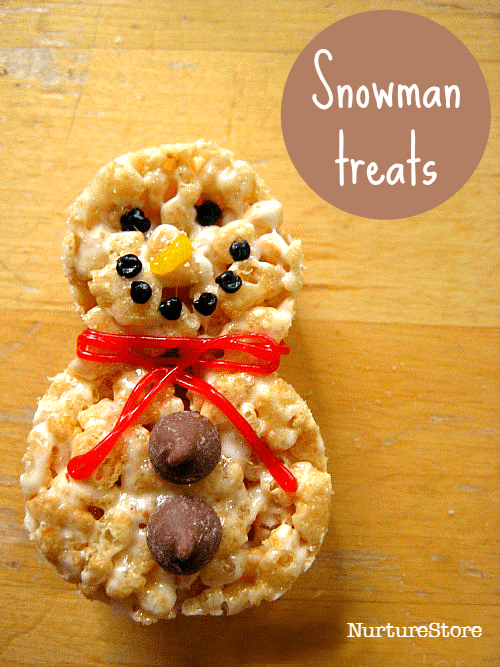 Cute snowman treats - fun winter recipe for kids