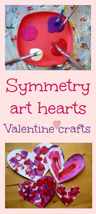 Symmetry art Valentine craft for kids - great art and maths lesson! | NurtureStore :: inspiration for kids