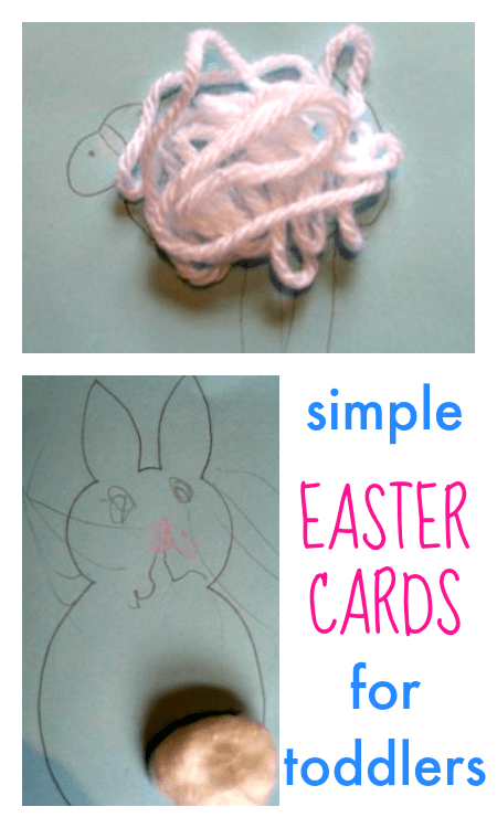 Sweet and simple easter cards for toddlers