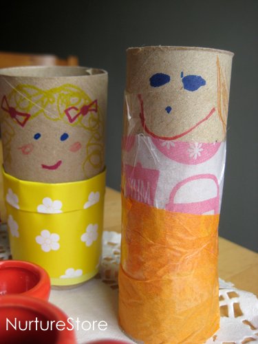 kids crafts tea party puppets