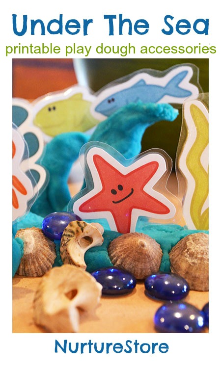 Fabulous printable sea creatures: great accessories for ocean play dough