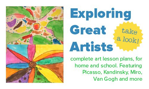 Complete art lesson plans, exploring great artists