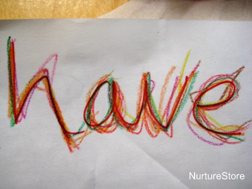 rainbow writing learn spellings