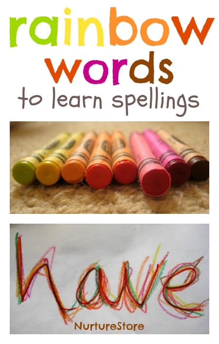 Multi-sensory learning: using rainbow writing to learn spellings