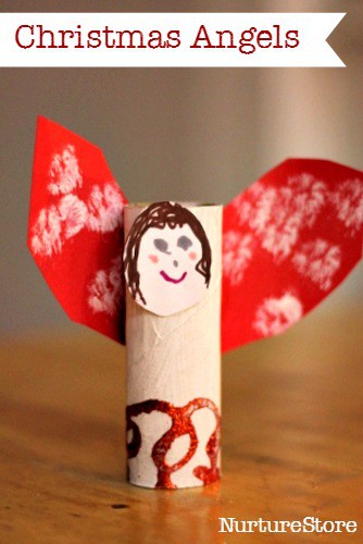 Lovely Christmas angel craft! Lots of Christmas crafts for kids on this site.