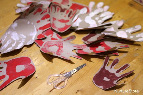 Christmas handprint crafts