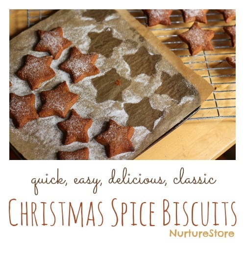 A super quick, easy and delicious Spice Christmas biscuit/cookie recipe | NurtureStore :: inspiration for kids
