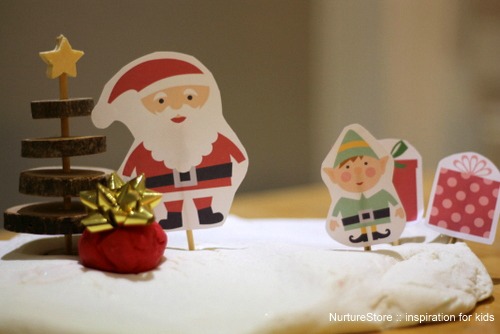 Free download :: printable Father Christmas puppet set | NurtureStore :: inspiration for kids