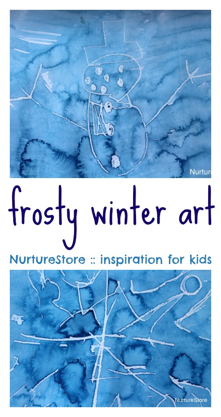 Wax crayon water paint frosty pictures | NurtureStore :: inspiration for kids