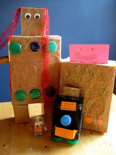 cardboard box robot