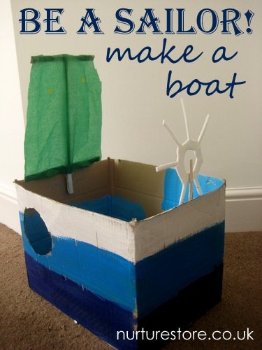  to turn onto something to play inside, like this cardboard box boat