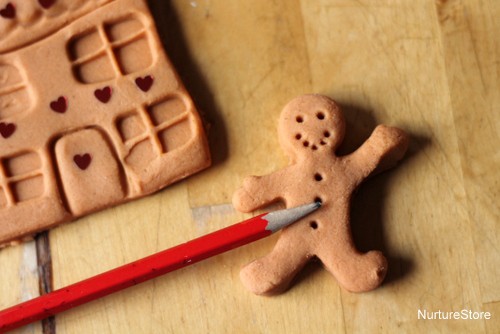 play dough gingerbread man activity