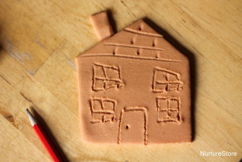 play dough gingerbread house