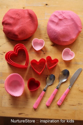 valentine play dough invitation to play