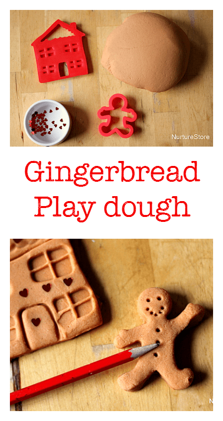 Easy gingerbread play dough recipe - great for a Gingerbread Man topic