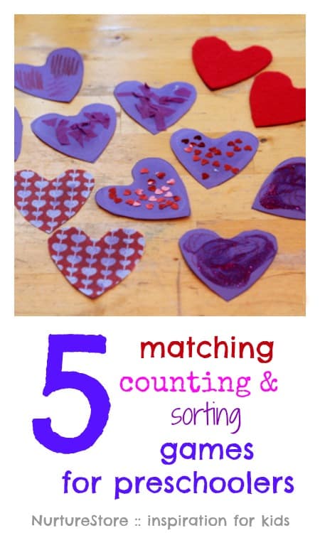 Matching, sorting and coutning games for preschoolers and toddlers