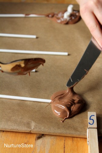 homemade lollipops chocolate