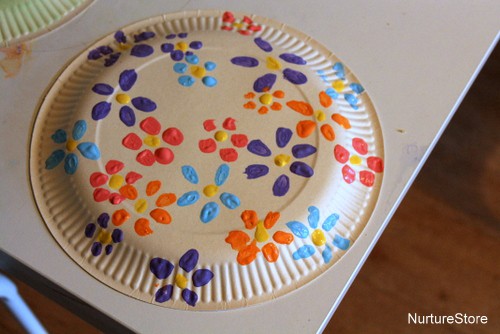 easter paper plate flowers craft