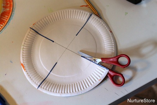 how to make a paper plate basket