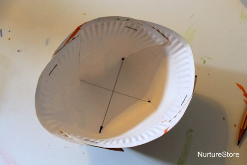 How to make a bowl deals out of a paper plate