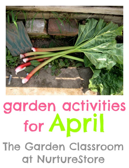 Great tips and garden activities for April with ideas for gardening with kids