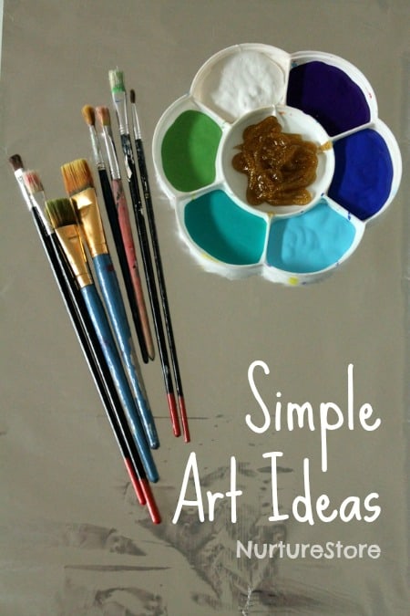 Simple art ideas for preschool, toddlers and kids :: painting on foil