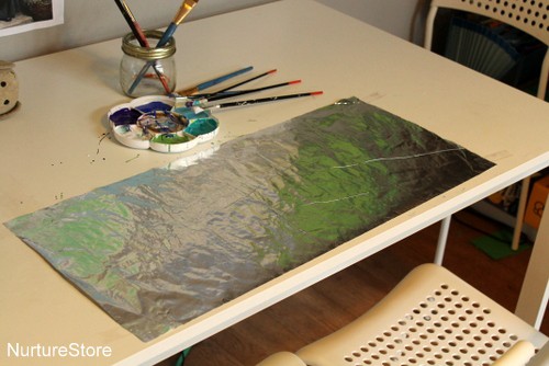 painting on tin foil